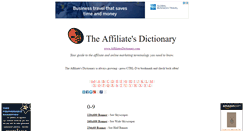 Desktop Screenshot of affiliatesdictionary.technicolorgoldfish.net