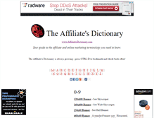 Tablet Screenshot of affiliatesdictionary.technicolorgoldfish.net